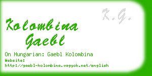 kolombina gaebl business card